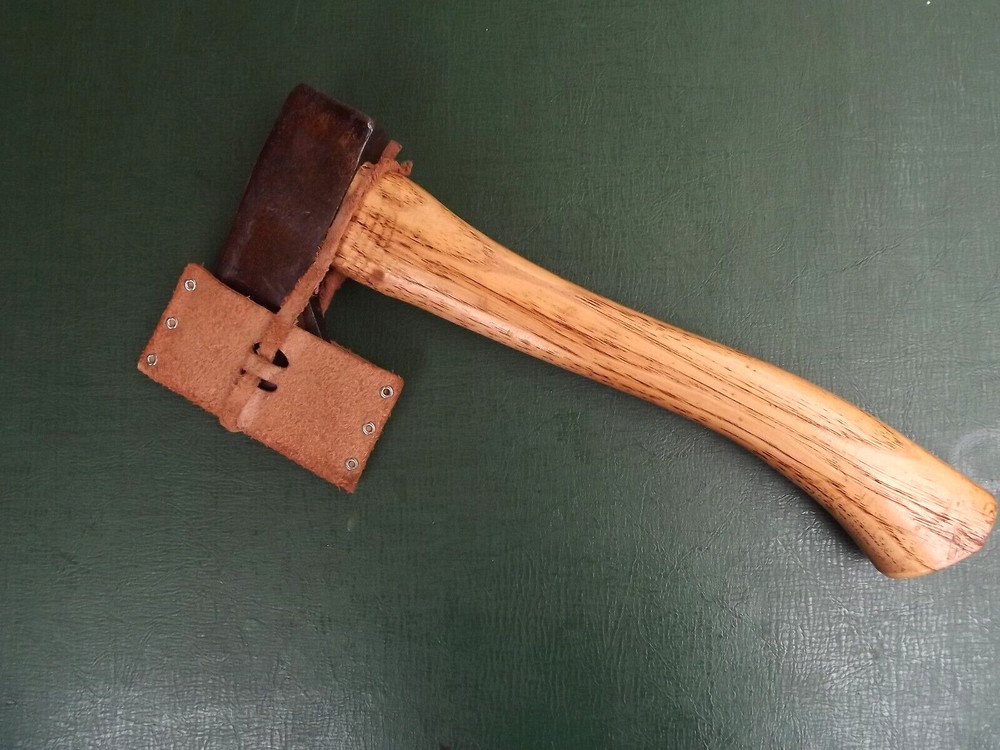Vintage Small NORLUND Hatchet Axe & Leather Sheath