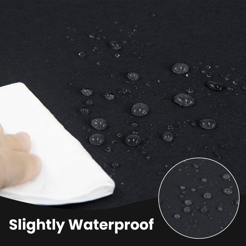 2 Pack Fitted Tablecloth 6FT Rectangular 72x30 Black Table Cover