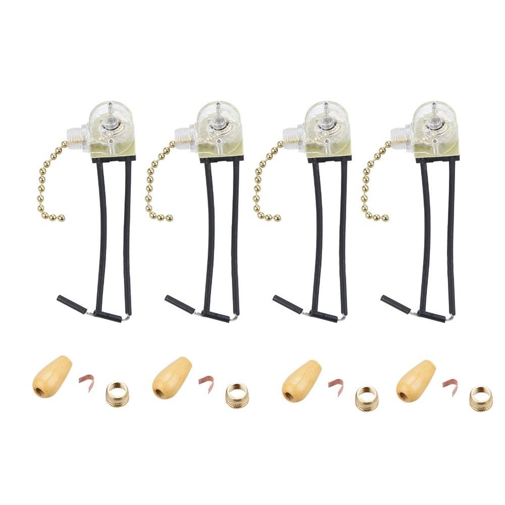 4Pcs 125V/250V 5cm/1.9" Ceiling Fan Light Wall Light Chain Type Pull Switch D