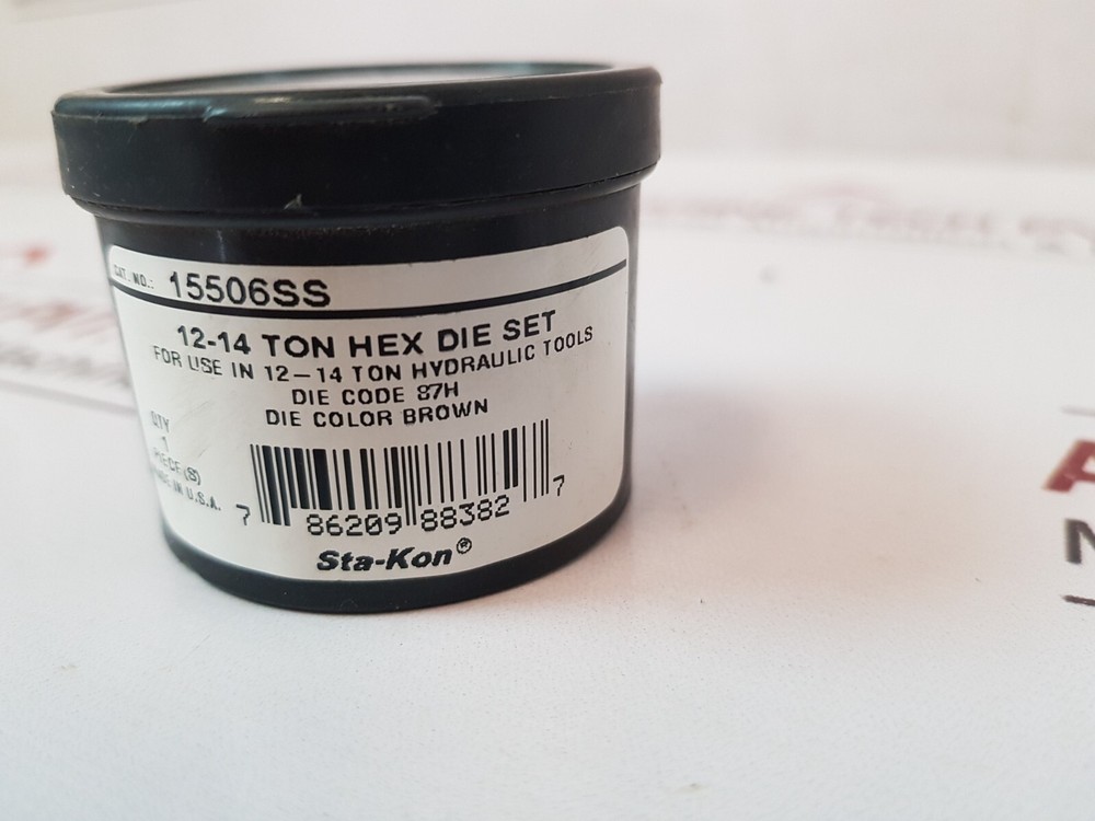 Thomas & betts 15506ss 12-14 ton hex die set
