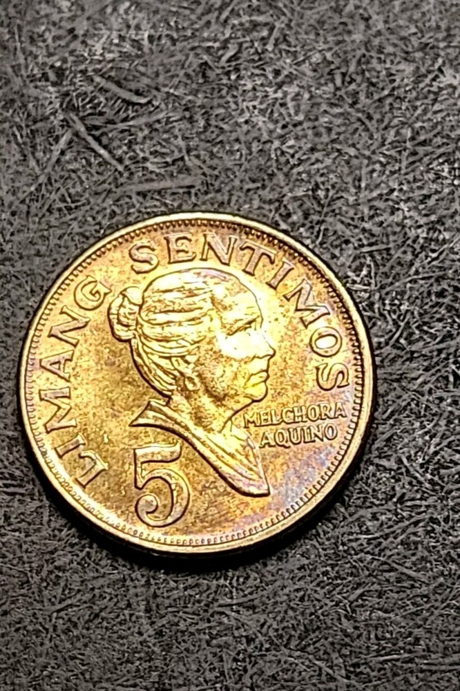 1987 Philippines 5 Sentimo Coin - Toned