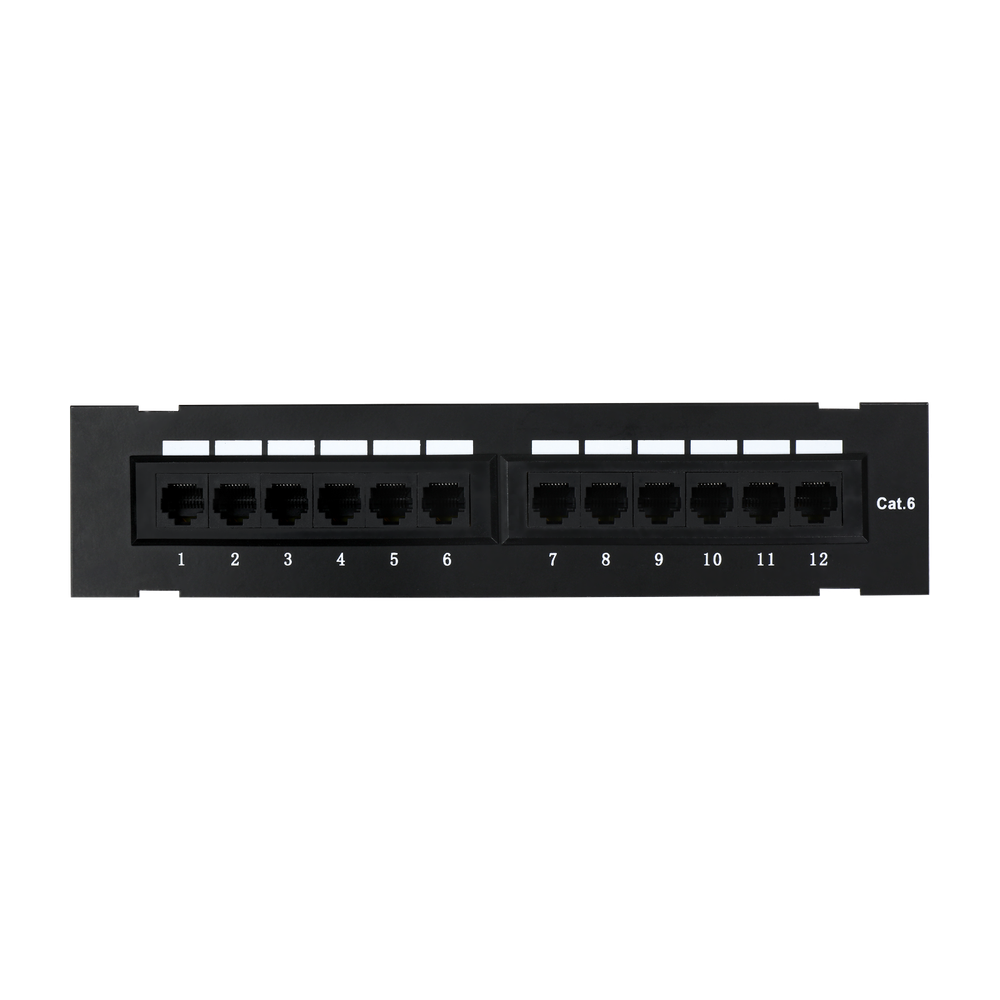Cat6 12 Port Patch Panel RJ45 110 Mini Surface Wall Mount