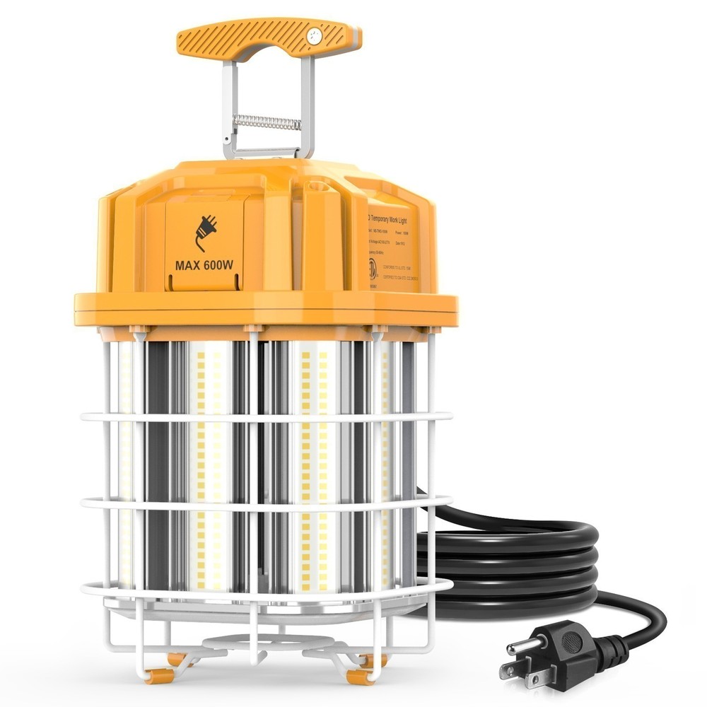 80Watt LED Temporary Work Light Construction Jobsite Lighting with ON/Off Switch