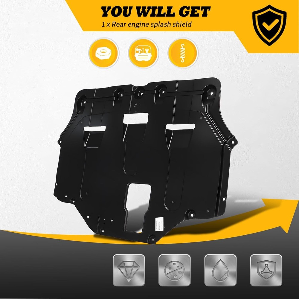 Rear Engine Splash Shield Compatible with Optima 2016-2020 Engine Splash