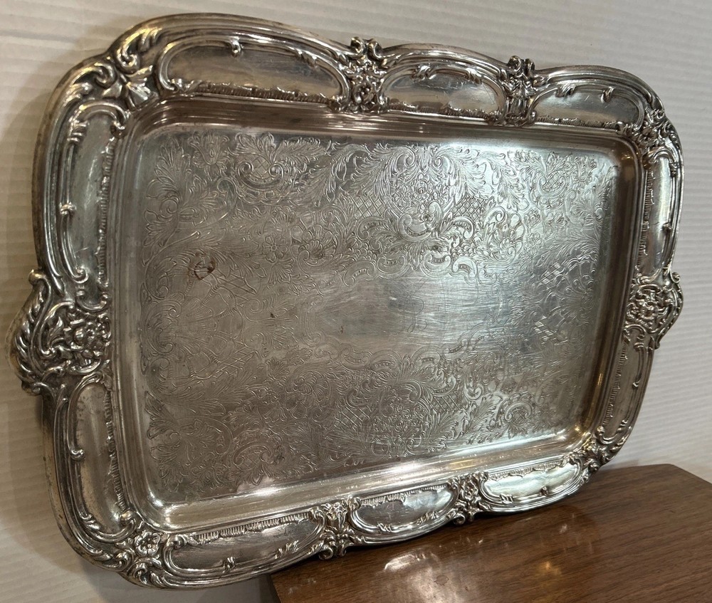 Vintage Oneida OL USA Silver Rectangular Serving Platter
