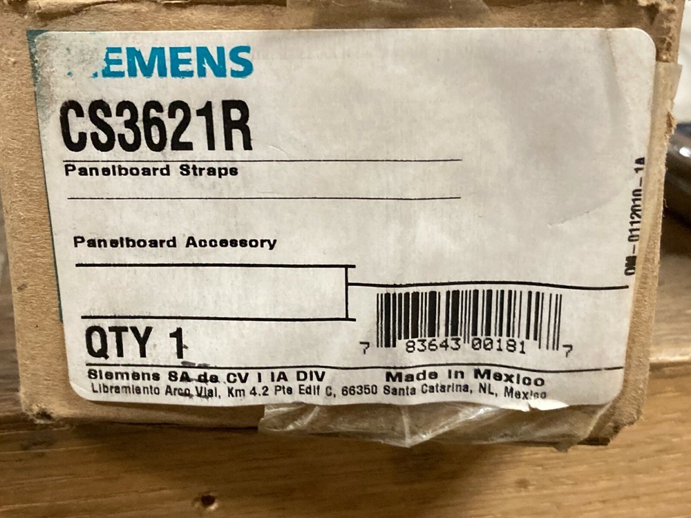 Siemens CS3621R Panelboard Strap