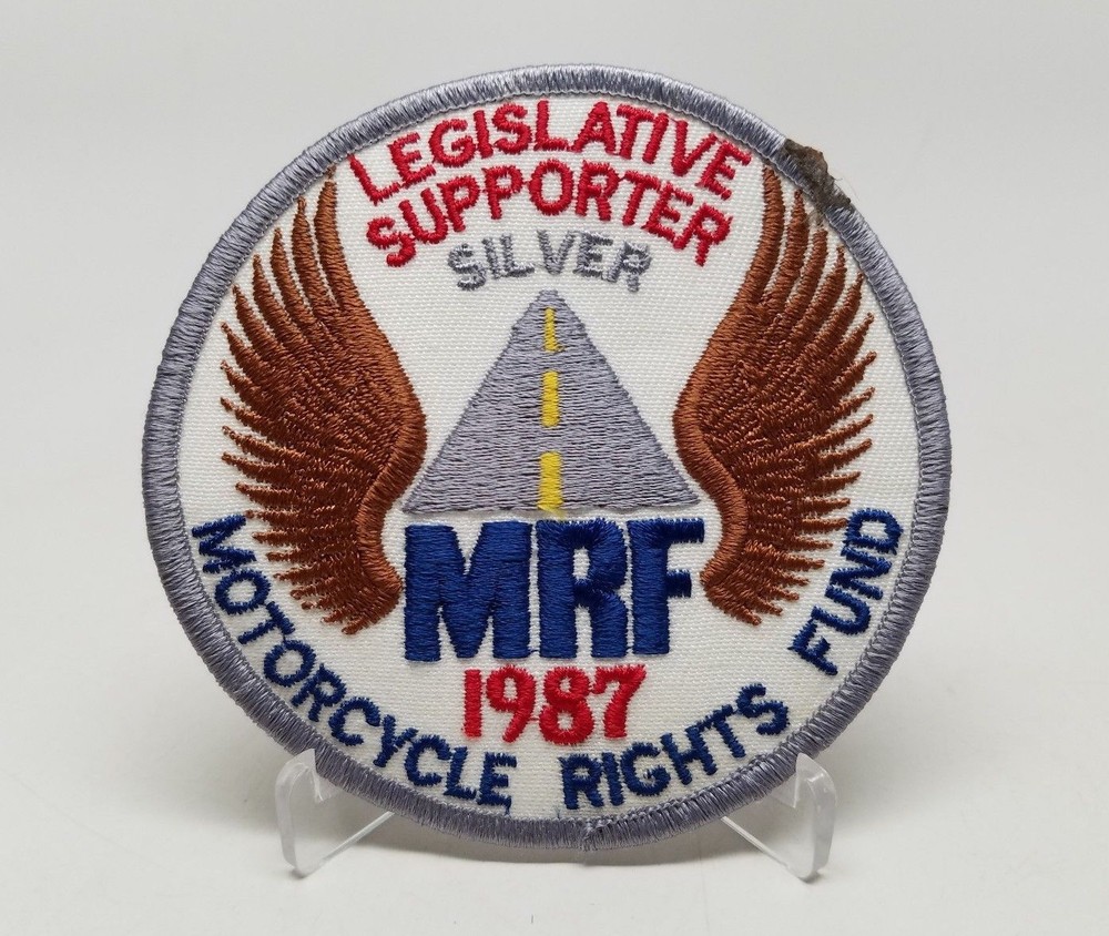Legislative Supporter Silver MRF Motorcycle Rights Fund 1987 Patch