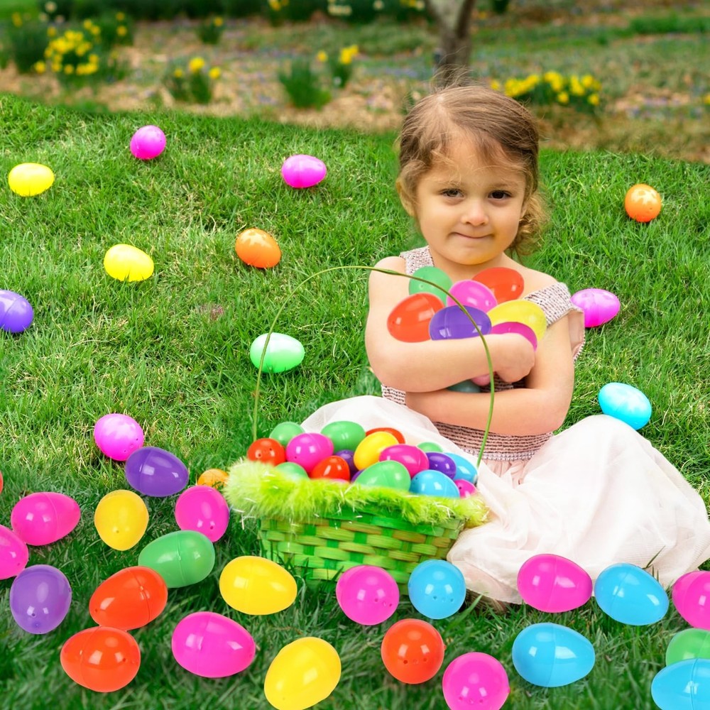 YEAHBEER 288 Easter Eggs -2.36" Bright Colors Plastic Easter Eggs Empty for E...