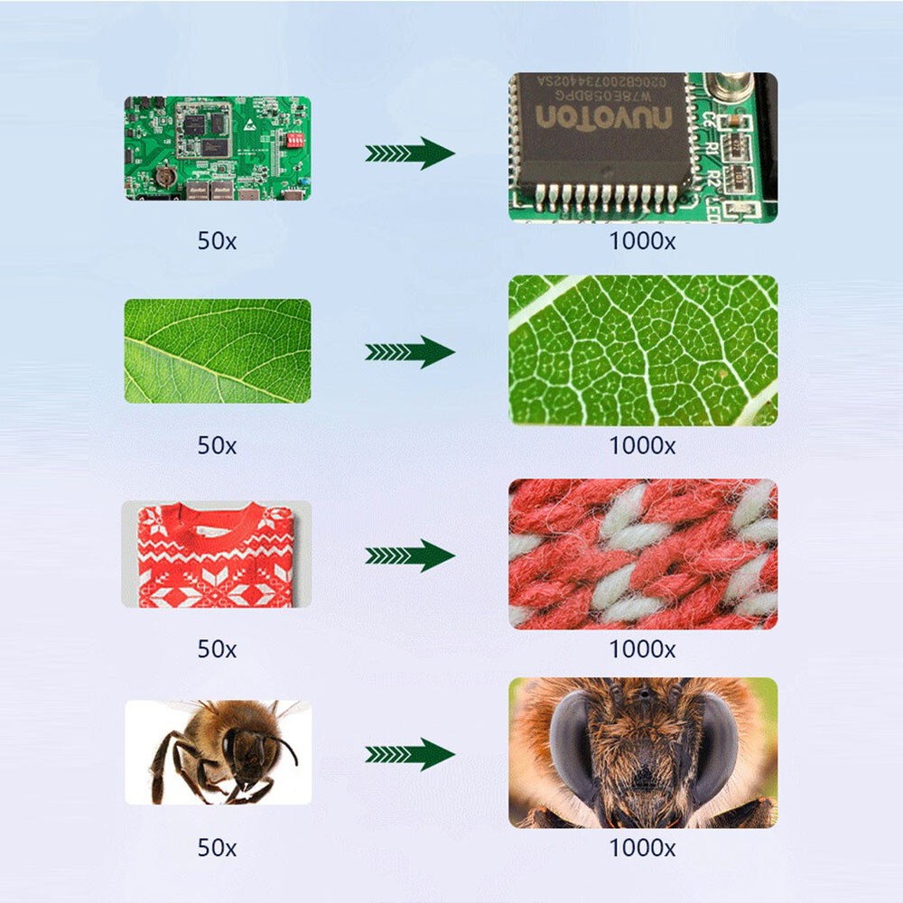 1600X Microscope 8LED Camera Magnifier Tool USB Digital for Android Mac Widows