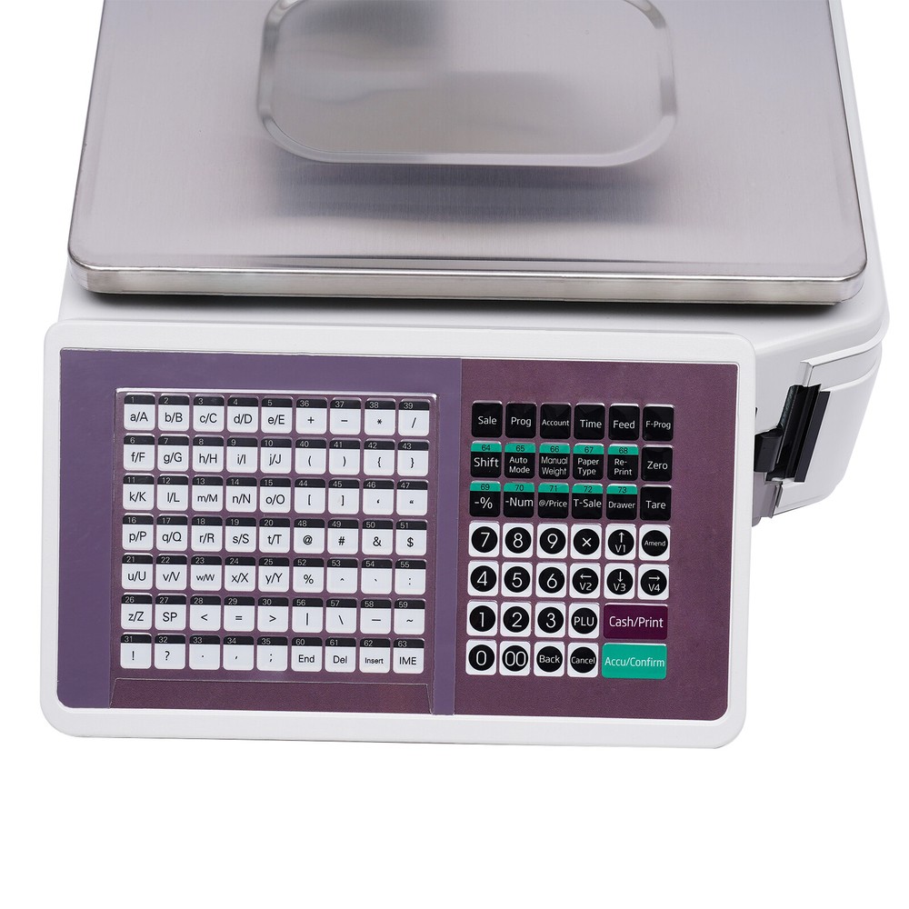 Electronic Weight Scale With Thermal Label Printer Digital Price Computing Scale