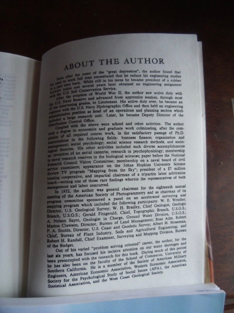 NEW WATER FOR A THIRSTY WORLD , Salzman