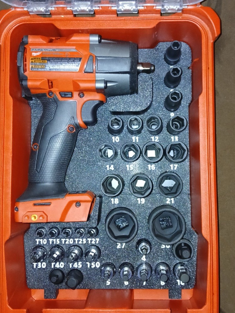 3D Printed Insert For Milwaukee Mid Torque Impact Wrench.  (Insert Only)