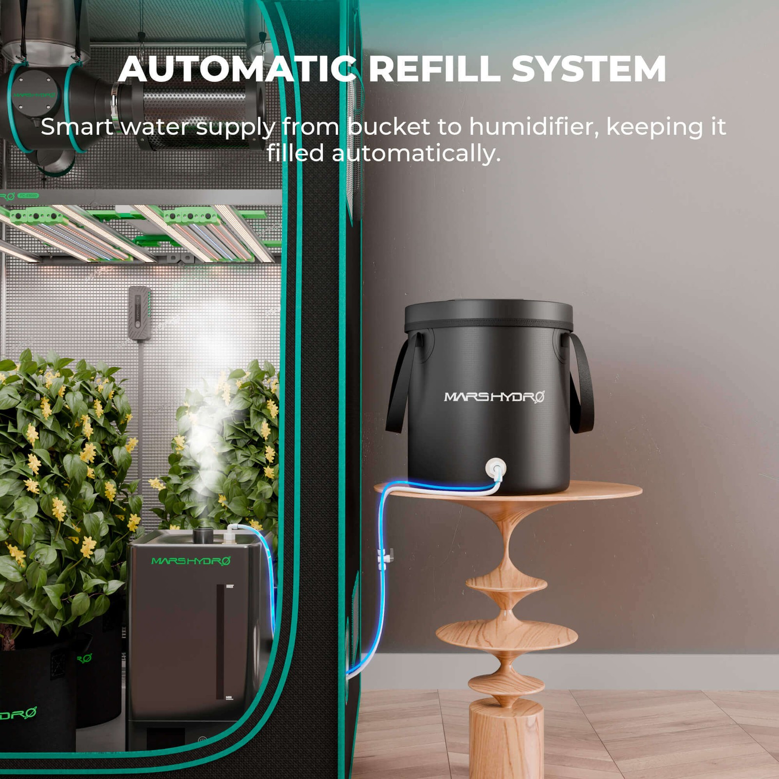 Mars Hydro 15L Auto-Refill Kit Stable Water Supply for Humidifiers & Hydroponic