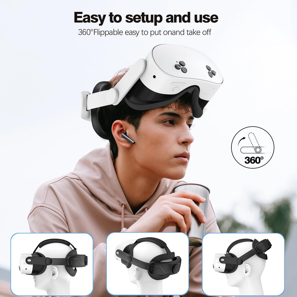 Adjustable Comfort Head Strap for Meta Quest 3S - Lightweight, Balanced Design