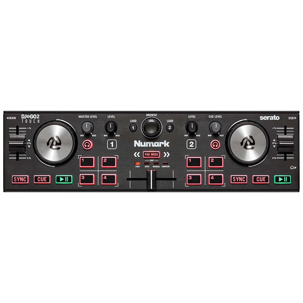 Numark DJ2GO2 Touch Serato DJ Lite Portable Pocket DJ Controller w Case