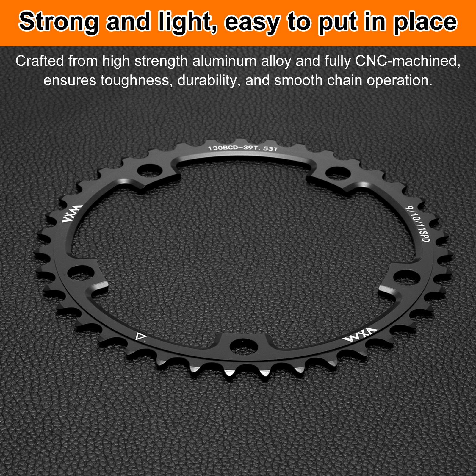 130BCD Bike Chainring 39T Round Narrow Wide Single Chainring for Road Bike
