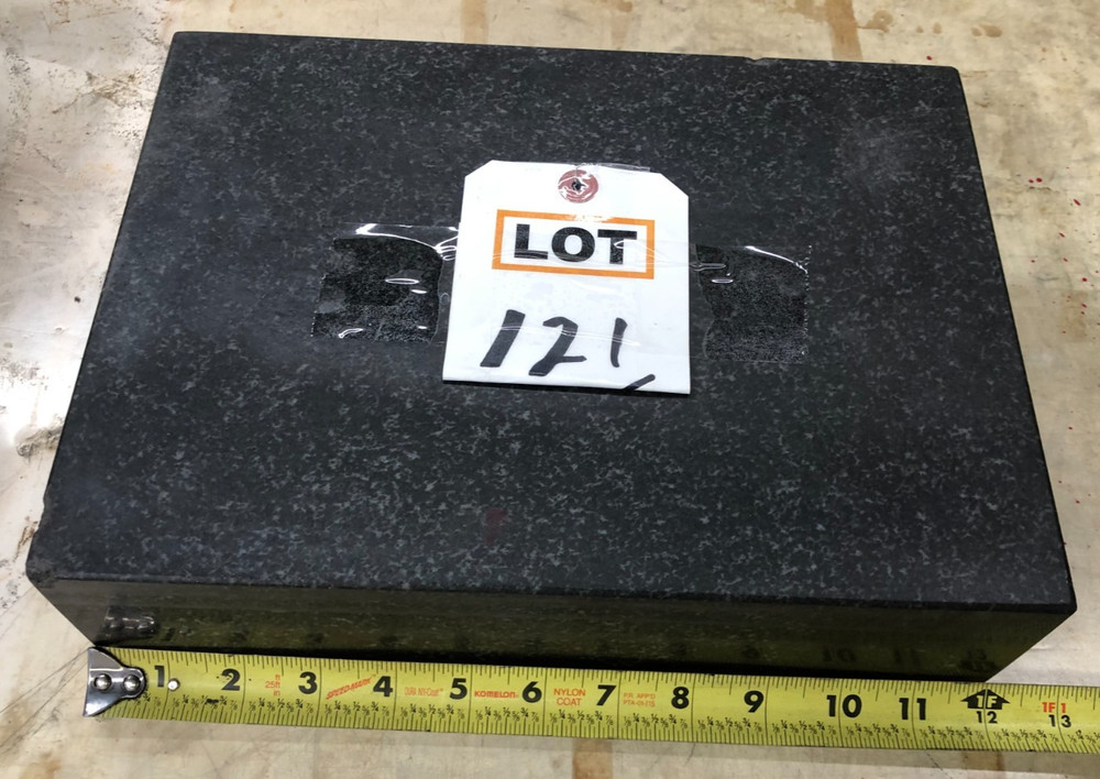 Granite Surface Plate, 12" x 9" x 3", Black