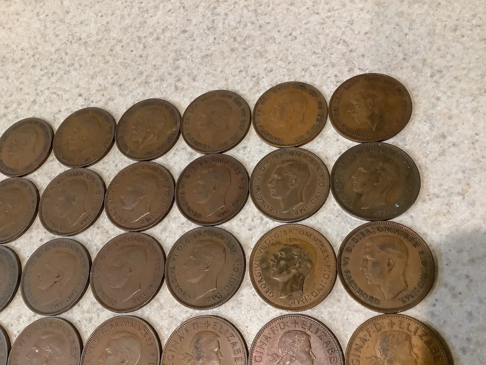 Great Britain 32 Large One penny Mixed Dates