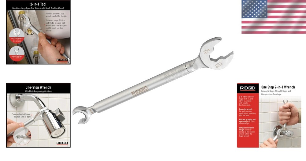 Versatile Angle Stop & Straight Stop Wrench