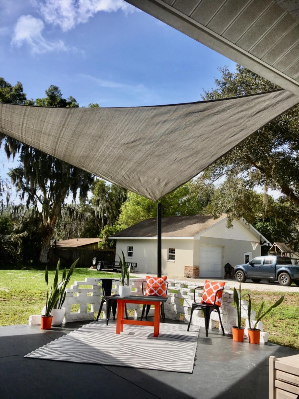Sun Shade Sail Triangle Canopy Cover UV Block Sunshade Yard Deck Patio Outdoor