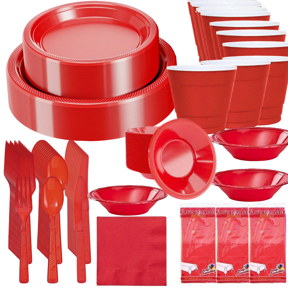 COMBO-PARTY SET: Complete Disposable Dining Solution for Your Event