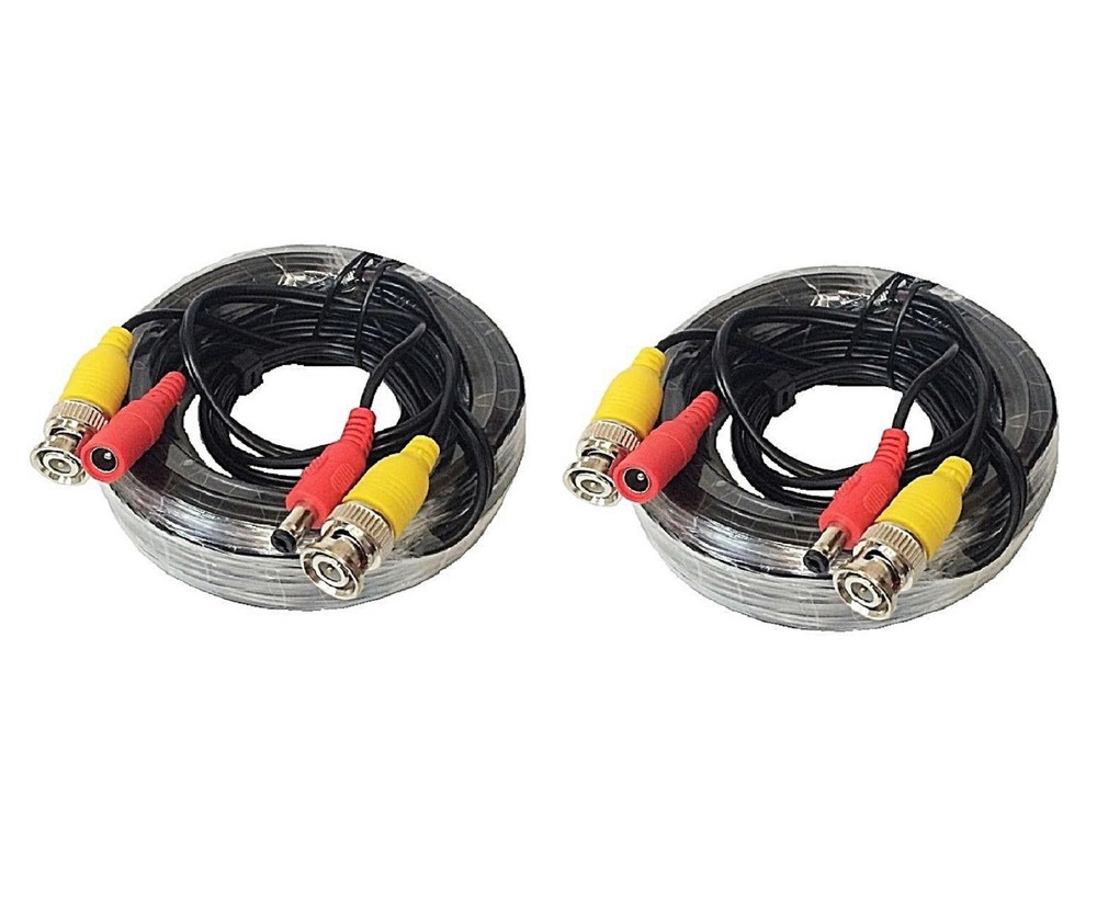 (2) x 25 Feet CCTV Security Camera Siamese Video Power Cable