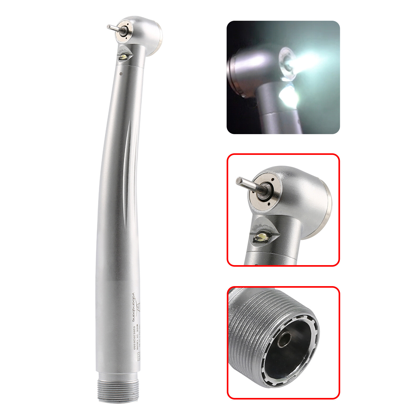 Pieza de mano LED turbina alta velocidad fibra óptica dental estilo NSK 2/4 Hole