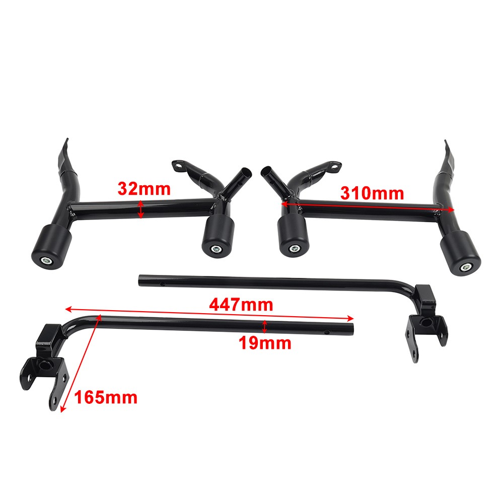 Rear Saddle Bag Guards Crash Bar For Harley Touring Street Glide Road King 09-25