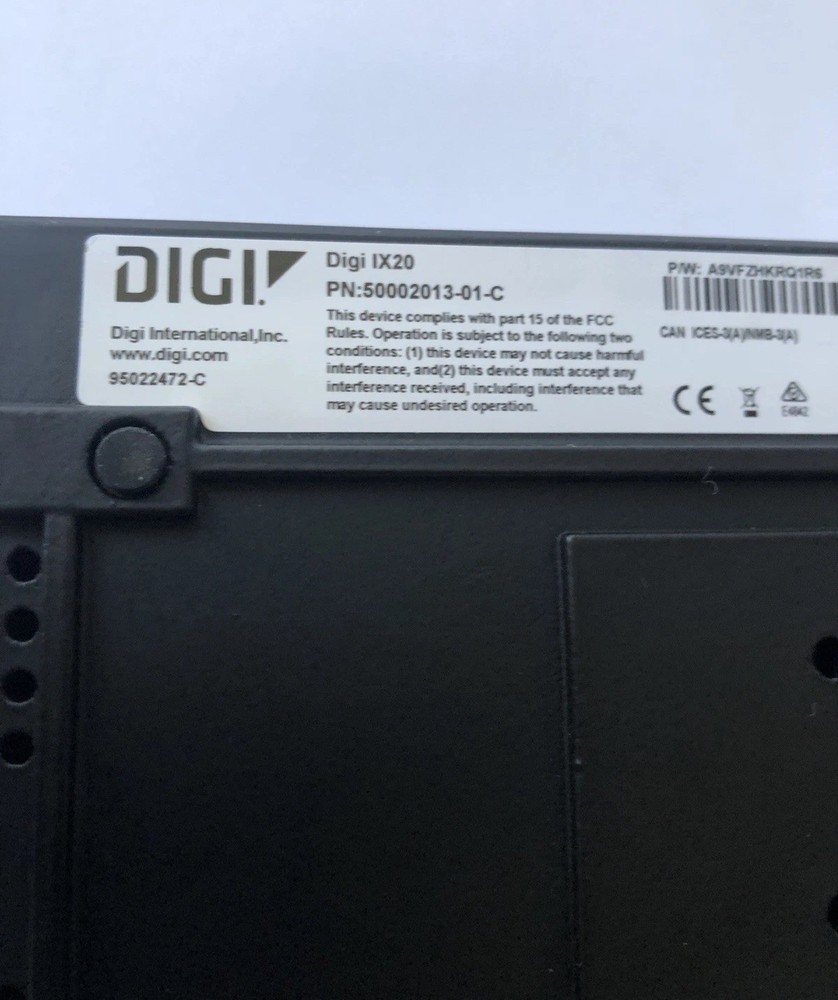 *DIGI* Digi IX20 Rugged Wireless Router & DIGI CORE Plugin Model 1002-CMG4