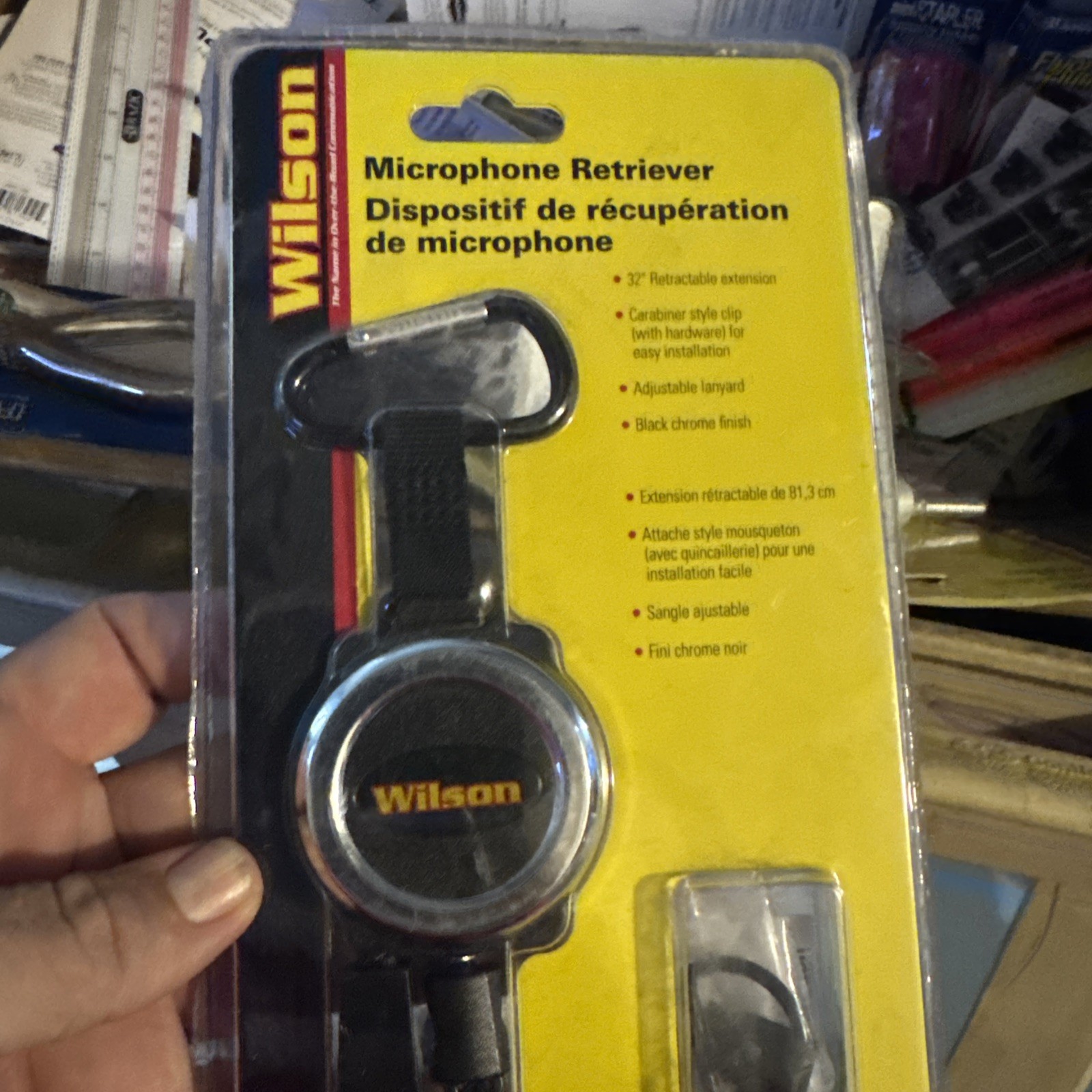 WILSON 305MRBC CB MICROPHONE RETRIEVER BLACK/CHROME -NEW