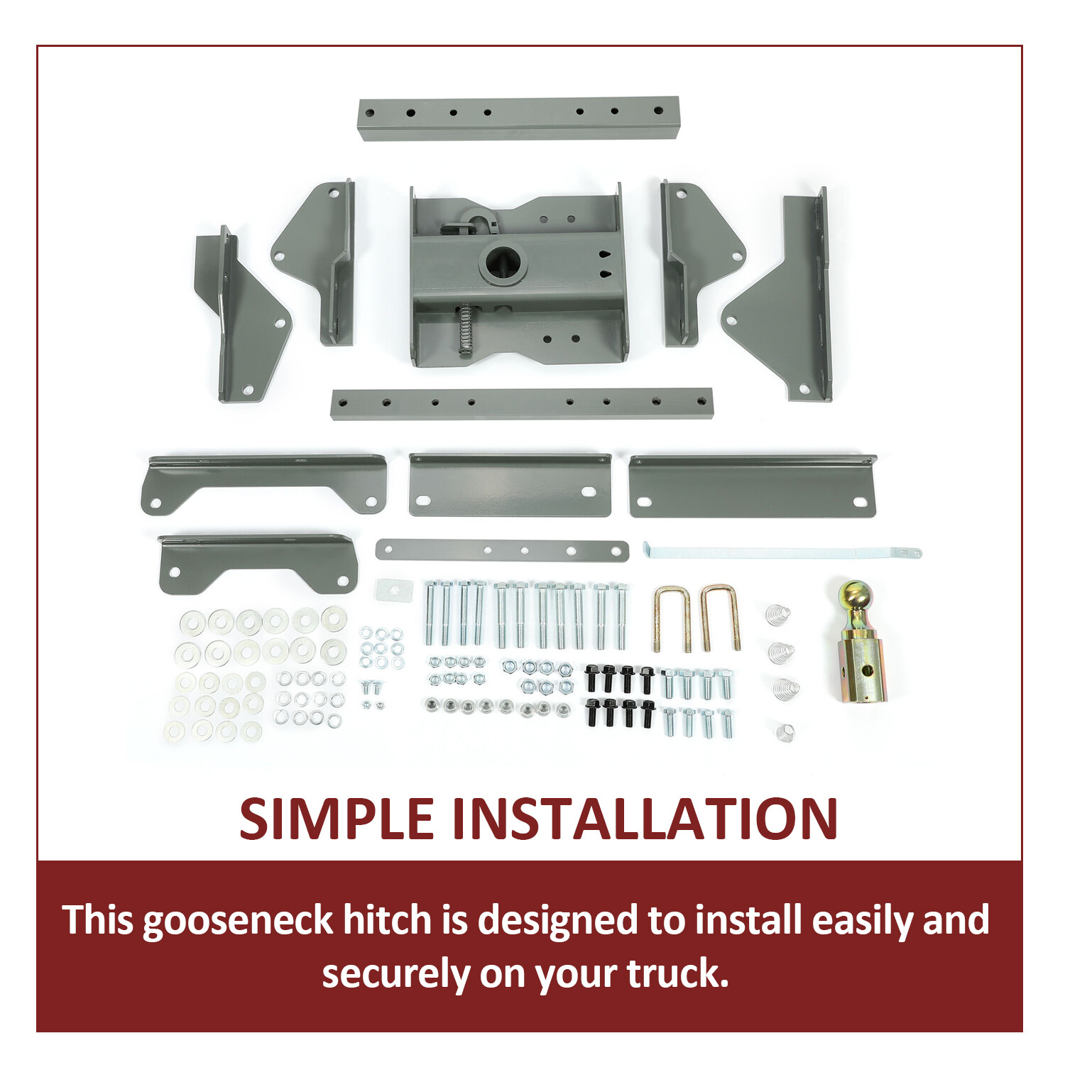Gooseneck Hitch 30000LBS GTW Fits 17-22 Ford F250 F350 F450 Super Duty #GNRK1116