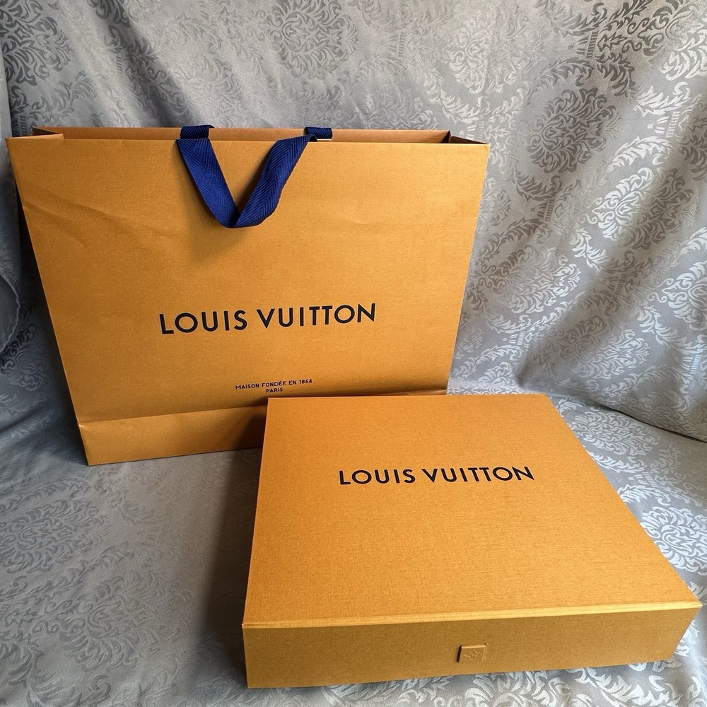 Authentic LOUIS VUITTON Large Empty Gift Bag & Medium Box Empty Packaging
