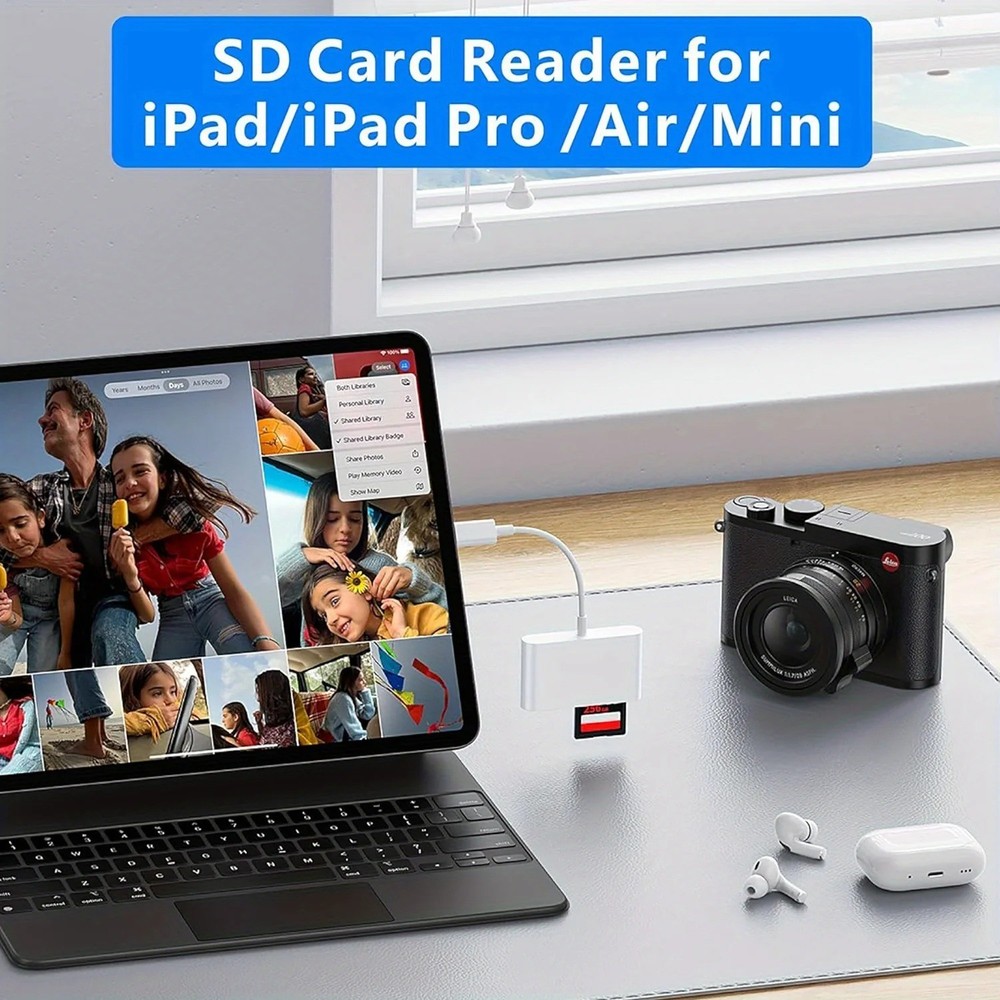 3-in-1 USB-C Card Reader SD TF Adapter for iPhone 15 Pro iPad Mac Android