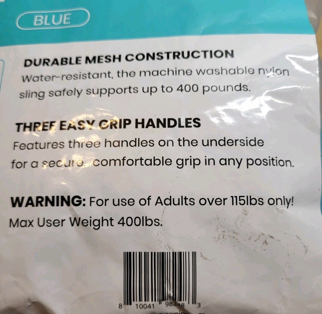 Vive Patient Lift Sling with Opening Supports Up To 400lb Durable Machine Wash