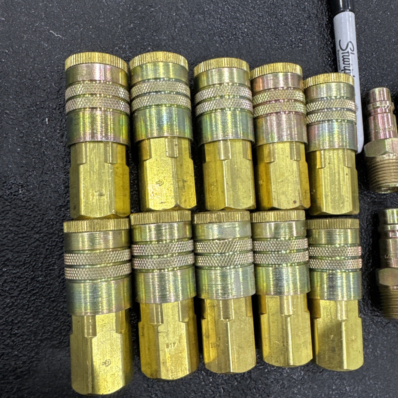 PARKER 1/2" Quick connector Male/Female H2f COUPLER 1/2 NPT FEMALE BRASS Lot B17