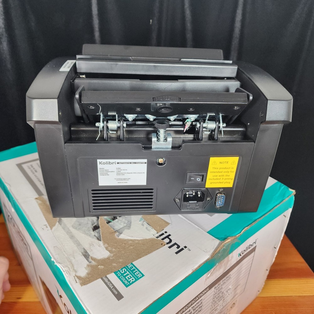 Kolibri Automatic bill counter. Open box tested. UV Counterfeit Detection.