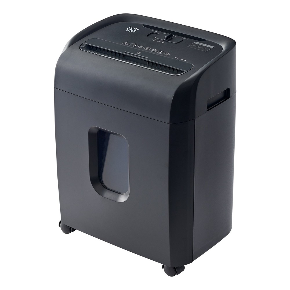 8 Sheet Microcut Rolling Shredder Document Shredding with Pullout Basket Office