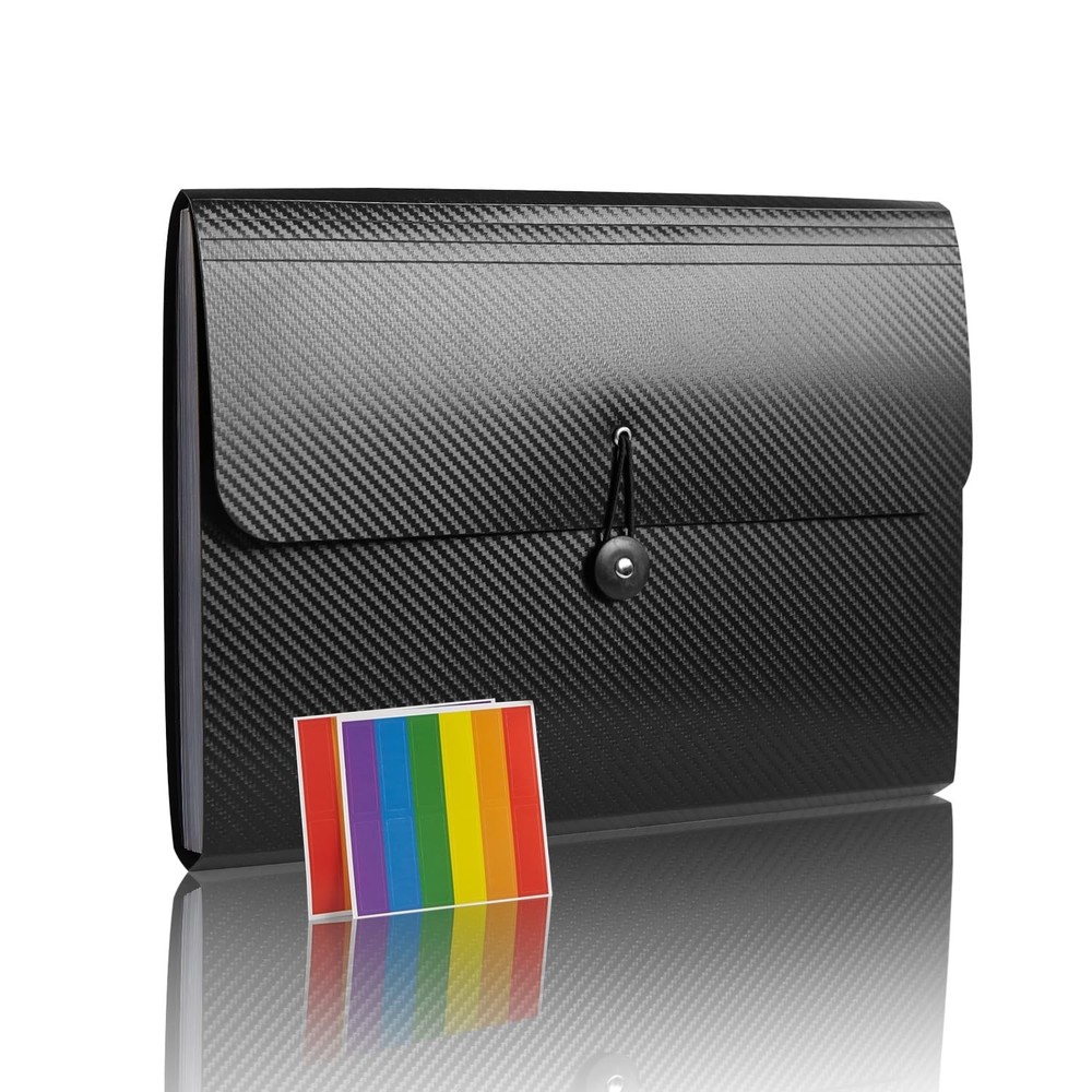 Expanding File Folder with 13 Pockets - Accordion Filing Folder for Documents...