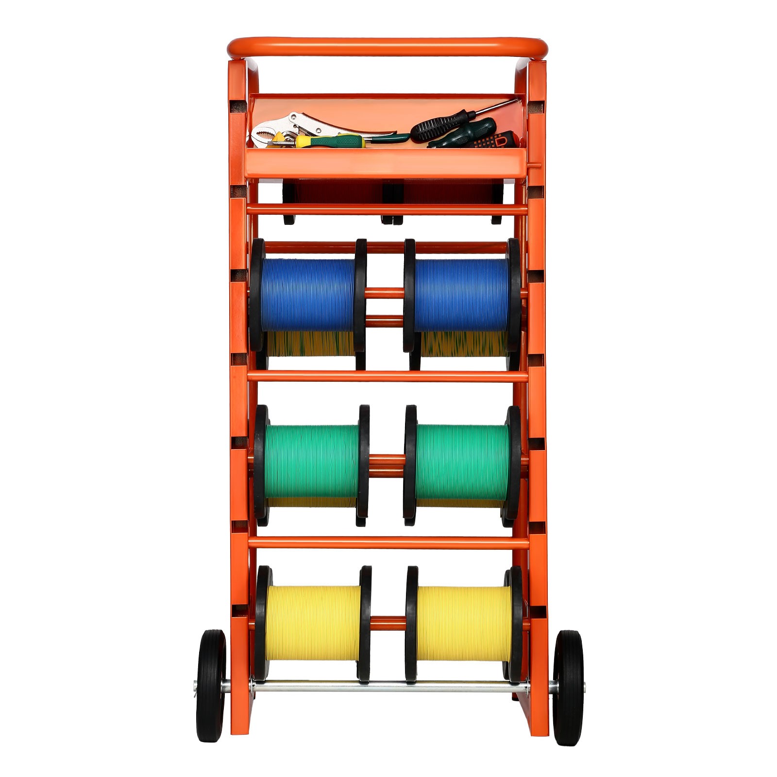 Wire Spool Rack 11 Rods Cable Caddy Wire Spool Cart for Industrial Electrical