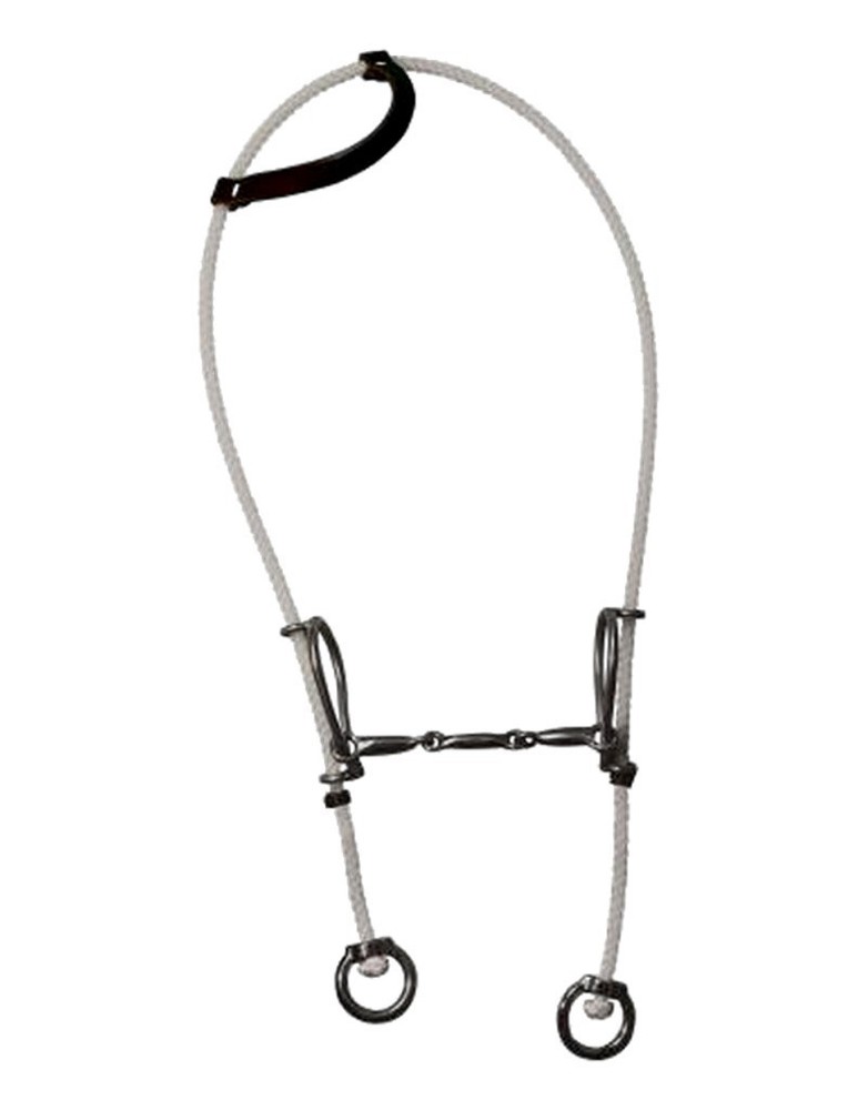 Professionals Choice Bit Rope Gag Three Piece Snaffle Silver PCBB-96A