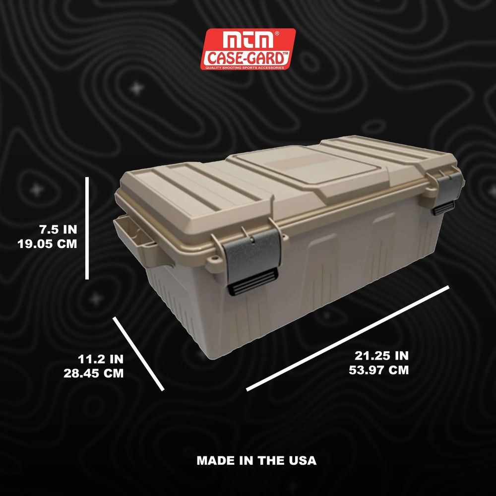 MTM ACDC30, Divided Ammo Crate Utility Box, Water-Resistant, Stackable, Snap Lat