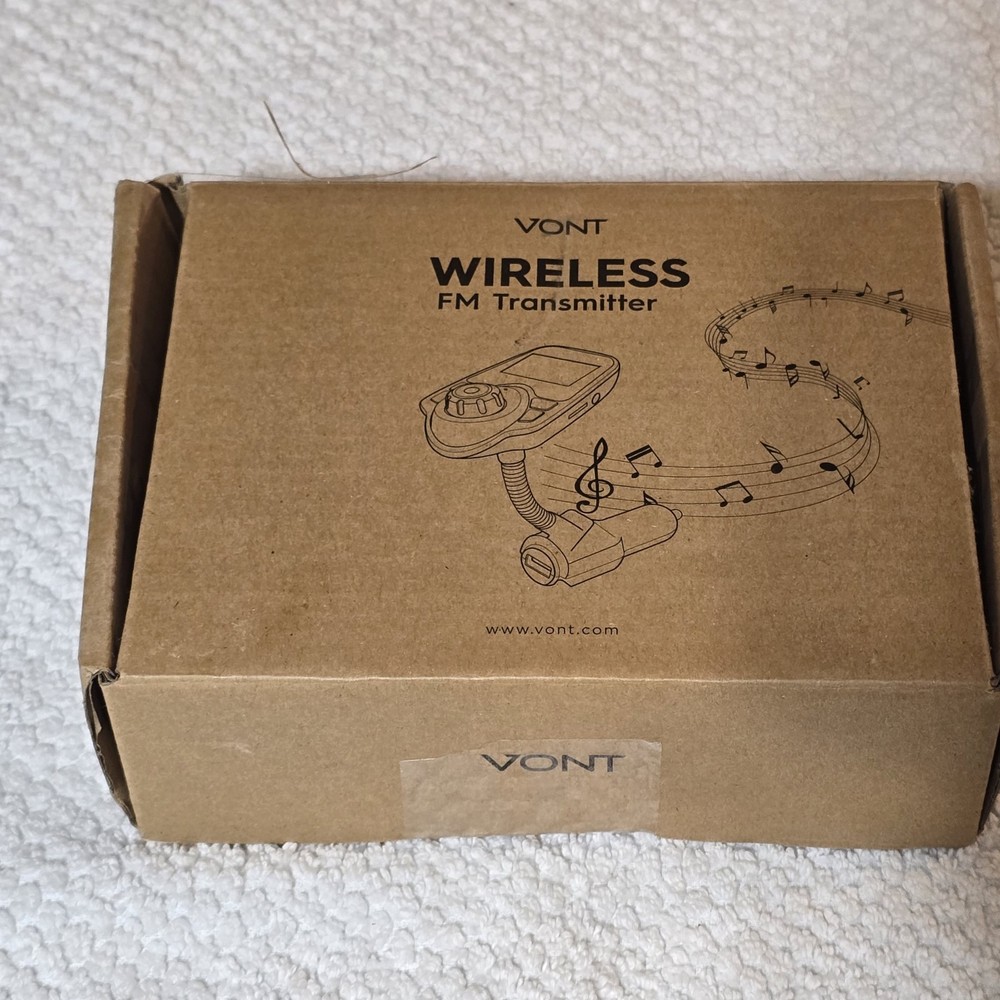 Bluetooth FM Transmitter for Car with 1.44 Inch Display and Flexible Gooseneck