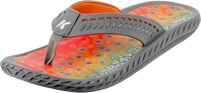 Korkers Fish Flip Brook Trout w/Fixed Kling-On Deck Soles, Grey, Size 14