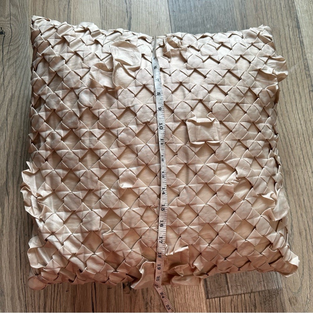 Silk Woven Cream Throw Pillow