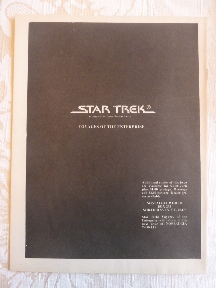 STAR TREK / Nostalgia World Comic Section / 1981 #7 Kirk Spock
