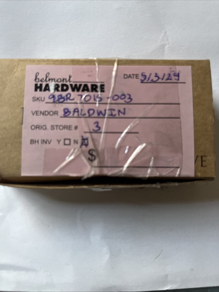 Baldwin 9BR7015-003 Chrome Rectangular Bell Button Solid Brass Free Ship USA