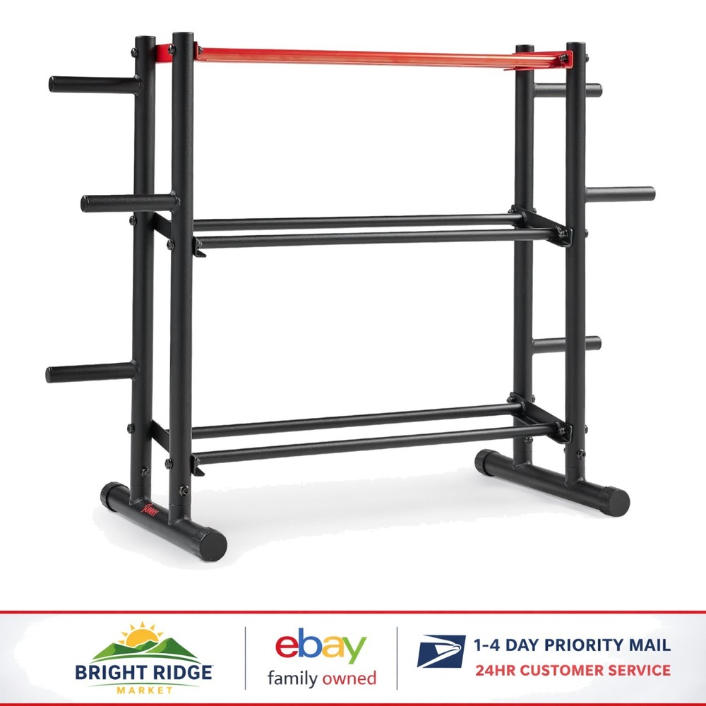 Efficient 3-Tier Weight Rack for Strength Training Equipment Organization