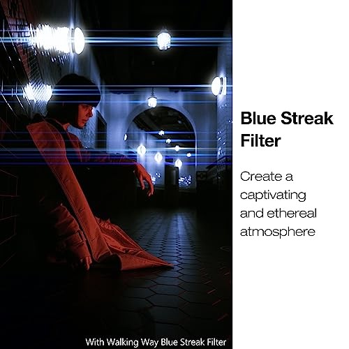 Variable Blue Streak Filter Rotating Circular Anamorphic-Style 77MM BLUE