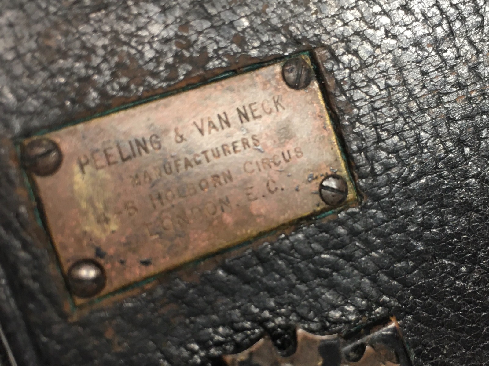 VINTAGE - PEELING & VAN NECK,LONDON FOCAL PLANE PRESS CAMERA + FILM HOLDER