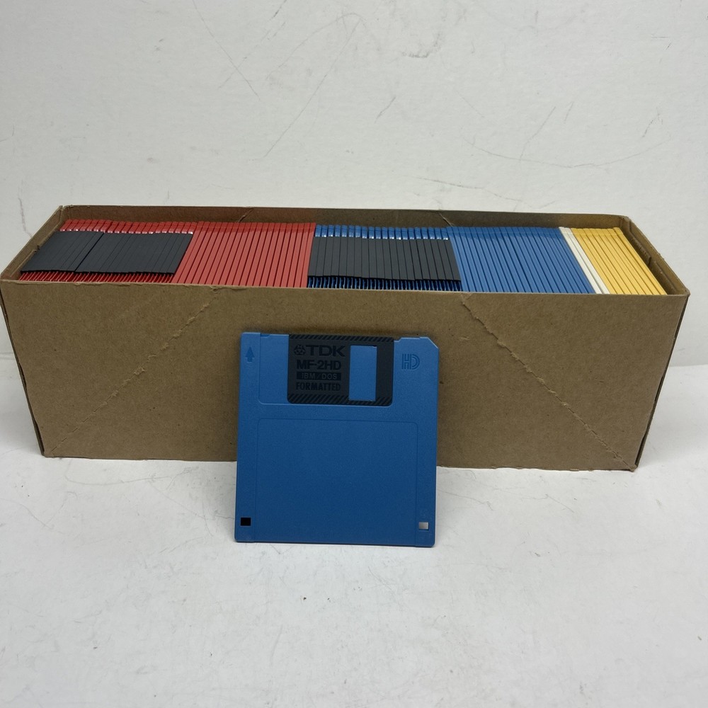 90 TDK Floppy 2HD IBM Formatted 3.5 Floppy Disk Diskettes
